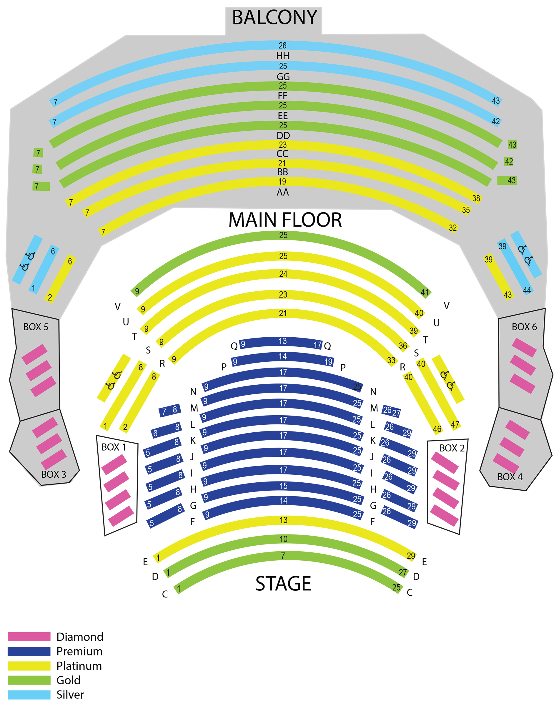 Seating Chart Royal Oak Music Theater Seating